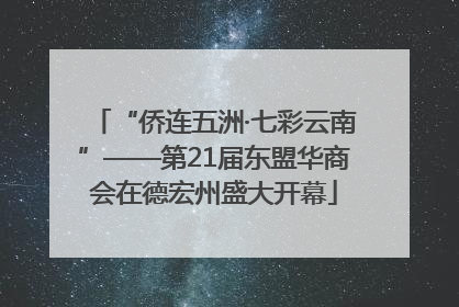 “侨连五洲·七彩云南”——第21届东盟华商会在德宏州盛大开幕