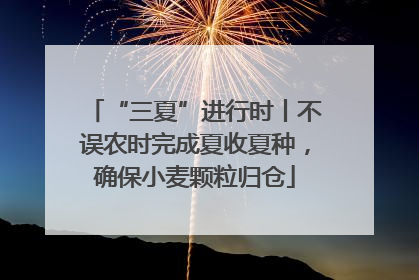 “三夏”进行时丨不误农时完成夏收夏种，确保小麦颗粒归仓