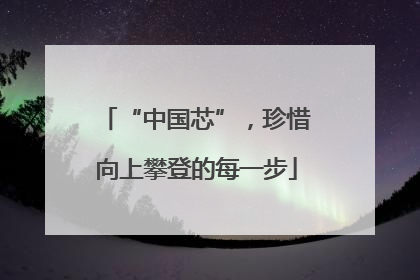 “中国芯”，珍惜向上攀登的每一步
