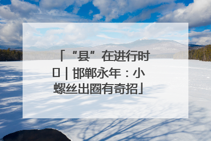 “县”在进行时⑬｜邯郸永年：小螺丝出圈有奇招