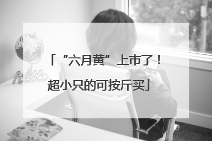 “六月黄”上市了！超小只的可按斤买