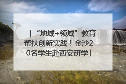 “地域+领域”教育帮扶创新实践！金沙20名学生赴西安研学