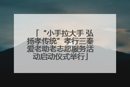 “小手拉大手 弘扬孝传统”孝行三秦爱老助老志愿服务活动启动仪式举行