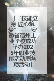 “技能立身 匠心筑梦”——安徽省宿州工业学校成功举办2025年职业技能活动周各项活动