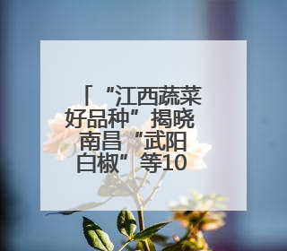 “江西蔬菜好品种”揭晓 南昌“武阳白椒”等10个品种入选