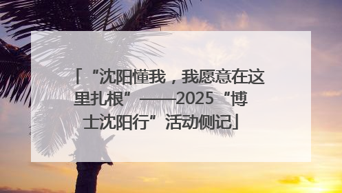 “沈阳懂我，我愿意在这里扎根”——2025“博士沈阳行”活动侧记
