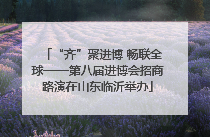 “齐”聚进博 畅联全球——第八届进博会招商路演在山东临沂举办