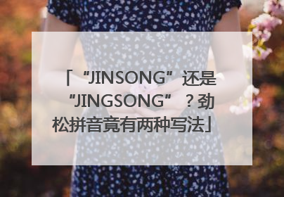 “JINSONG”还是“JINGSONG”？劲松拼音竟有两种写法