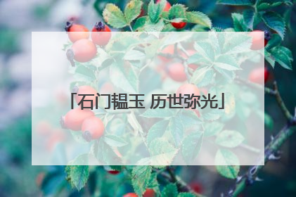 石门韫玉 历世弥光