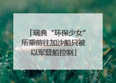 瑞典“环保少女”所乘前往加沙船只被以军登船控制