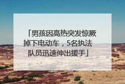 男孩因高热突发惊厥掉下电动车，5名执法队员迅速伸出援手