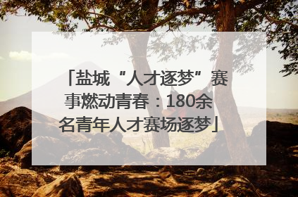盐城“人才逐梦”赛事燃动青春：180余名青年人才赛场逐梦