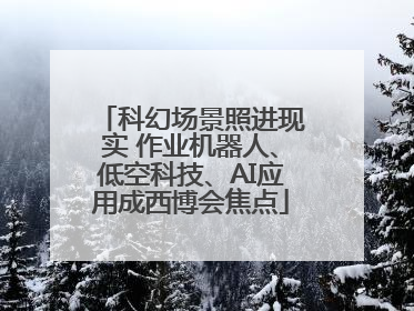 科幻场景照进现实 作业机器人、低空科技、AI应用成西博会焦点