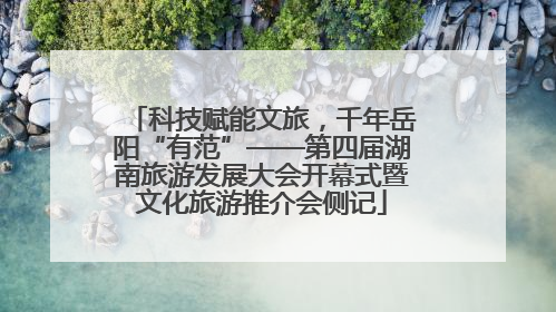 科技赋能文旅，千年岳阳“有范”——第四届湖南旅游发展大会开幕式暨文化旅游推介会侧记