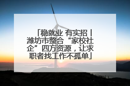 稳就业 有实招丨潍坊市整合“家校社企”四方资源，让求职者找工作不孤单