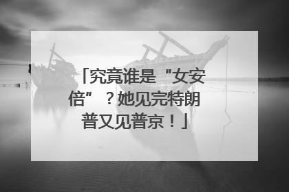 究竟谁是“女安倍”？她见完特朗普又见普京！