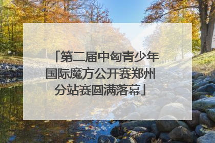 第二届中匈青少年国际魔方公开赛郑州分站赛圆满落幕