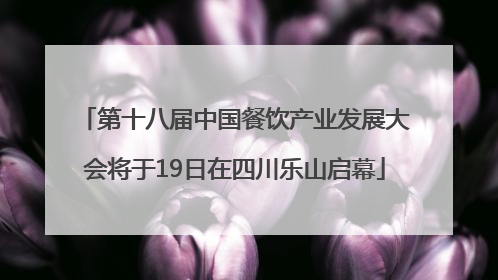 第十八届中国餐饮产业发展大会将于19日在四川乐山启幕