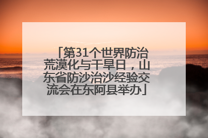 第31个世界防治荒漠化与干旱日，山东省防沙治沙经验交流会在东阿县举办