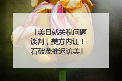 美日就关税问题谈判，美方内讧！石破茂推迟访美