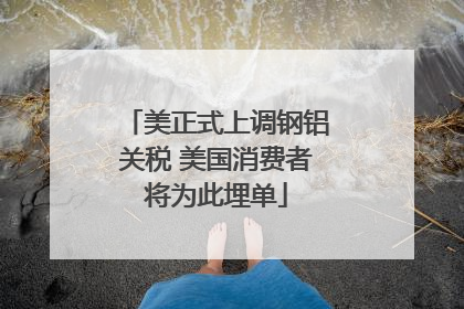 美正式上调钢铝关税 美国消费者将为此埋单