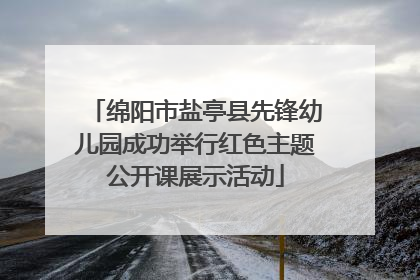 绵阳市盐亭县先锋幼儿园成功举行红色主题公开课展示活动