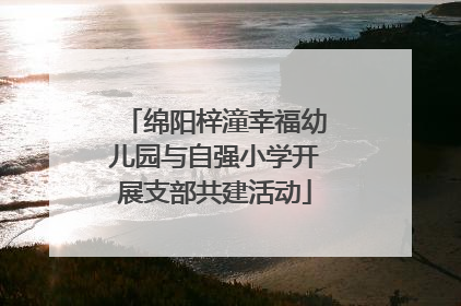 绵阳梓潼幸福幼儿园与自强小学开展支部共建活动