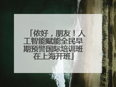 侬好，朋友！人工智能赋能全民早期预警国际培训班在上海开班