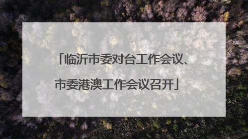 临沂市委对台工作会议、市委港澳工作会议召开