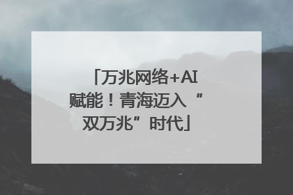 万兆网络+AI赋能！青海迈入“双万兆”时代