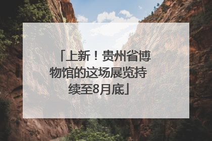 上新！贵州省博物馆的这场展览持续至8月底