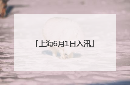 上海6月1日入汛