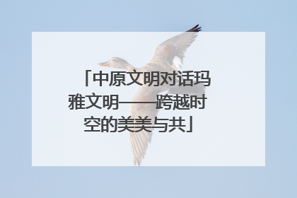 中原文明对话玛雅文明——跨越时空的美美与共