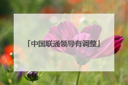 中国联通领导有调整