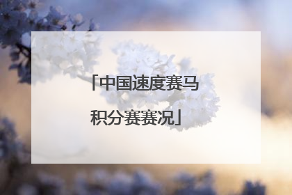 中国速度赛马积分赛赛况