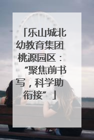 乐山城北幼教育集团桃源园区：“聚焦前书写，科学助衔接”