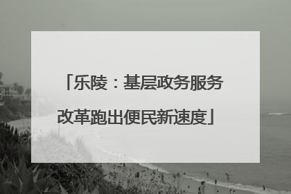 乐陵：基层政务服务改革跑出便民新速度