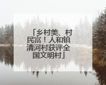乡村美、村民富！人和镇清河村获评全国文明村