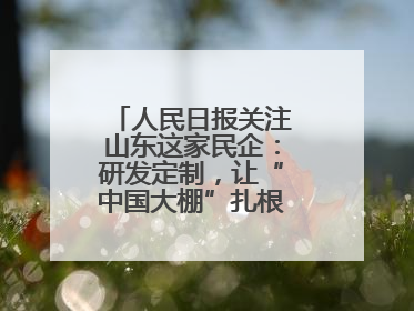 人民日报关注山东这家民企：研发定制，让“中国大棚”扎根全球40余国