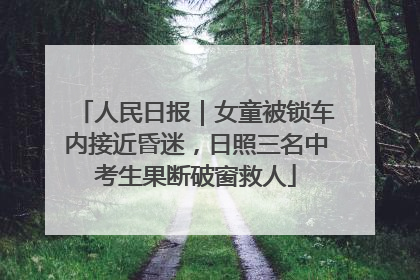 人民日报｜女童被锁车内接近昏迷，日照三名中考生果断破窗救人
