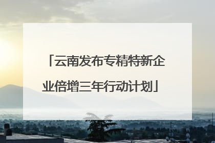 云南发布专精特新企业倍增三年行动计划
