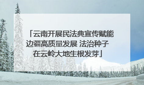 云南开展民法典宣传赋能边疆高质量发展 法治种子在云岭大地生根发芽