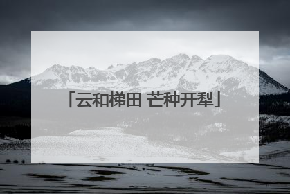 云和梯田 芒种开犁