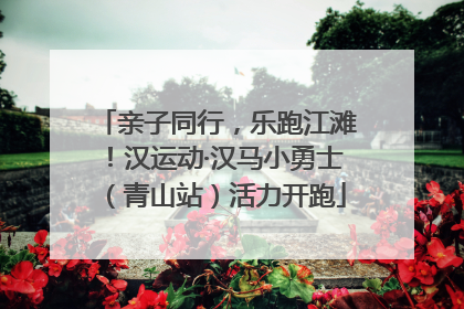 亲子同行，乐跑江滩！汉运动·汉马小勇士（青山站）活力开跑