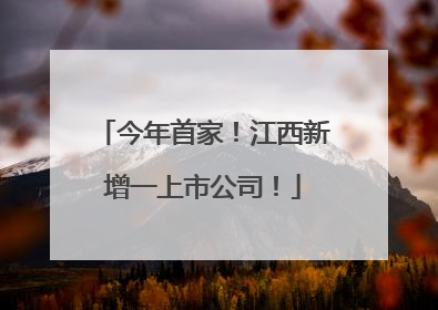 今年首家！江西新增一上市公司！