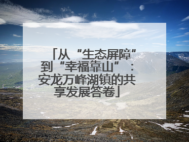 从“生态屏障”到“幸福靠山”：安龙万峰湖镇的共享发展答卷