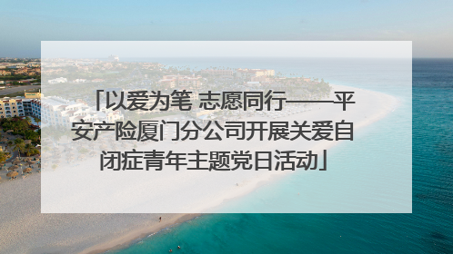 以爱为笔 志愿同行——平安产险厦门分公司开展关爱自闭症青年主题党日活动