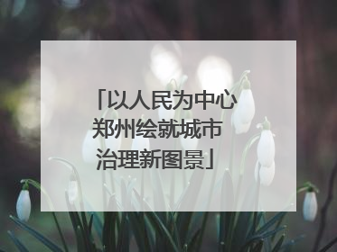以人民为中心 郑州绘就城市治理新图景