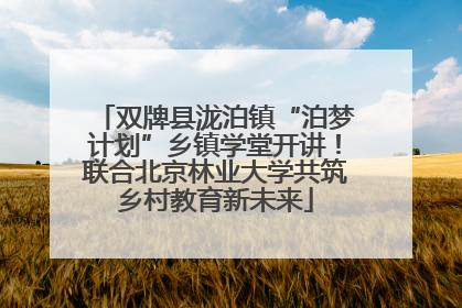 双牌县泷泊镇“泊梦计划”乡镇学堂开讲！联合北京林业大学共筑乡村教育新未来