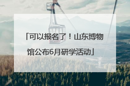 可以报名了！山东博物馆公布6月研学活动